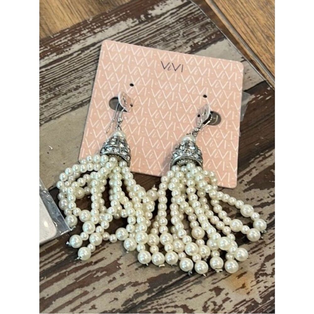 Classic French Pearl & Bling Large Earrings